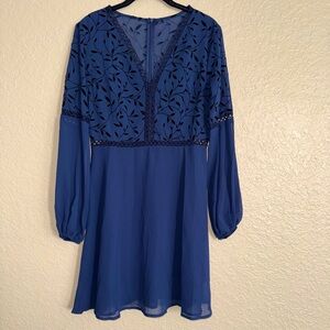 New without Tags 💙 Elegant Blue Long-Sleeve Dress M